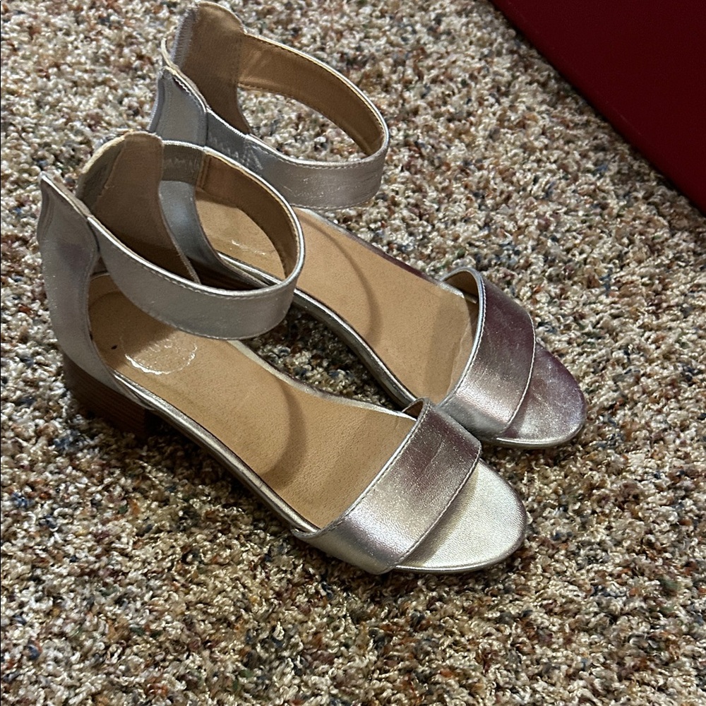 SO Silver Kids Dress Shoes